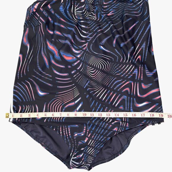 Adidas Women's Souleaf Graphic 3-Stripes Swimsuit One Piece Size 2X Athletic - Picture 15 of 16